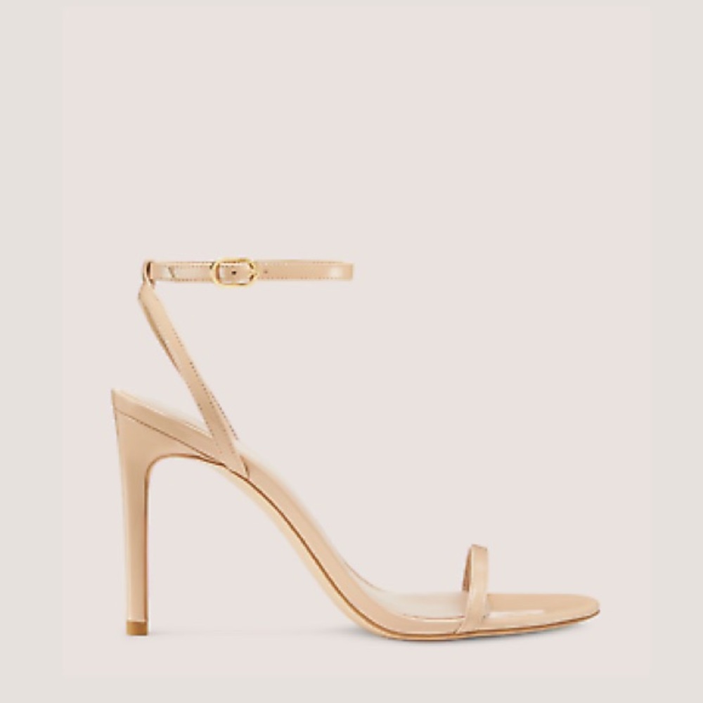 Stuart Weitzman Dancer 95 Sandal Golden Beige Patent Leather Size 8